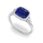 Tanzanite Concerto Ring in Platinum_ Tanzanite Concerto Ring in Platinum from The Brown Goldsmiths Signature Ring Collection